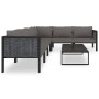 Set Divani da Giardino 7 pz con Cuscini in Polyrattan Antracite