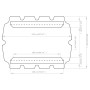 Baldacchino per Dondolo Giardino Bianco 188/168x145/110 cm