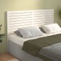 Testiera per Letto Bianca 141x4x100cm in Legno Massello di Pino