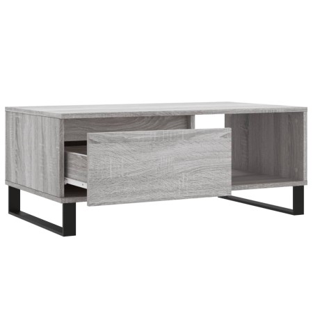 Tavolino Salotto Grigio Sonoma 90x50x36,5 cm Legno Multistrato