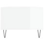 Tavolino Salotto Bianco Lucido 90x50x36,5 cm Legno Multistrato