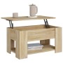 Tavolino da Salotto Rovere Sonoma 79x49x41 cm Legno Multistrato