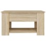 Tavolino da Salotto Rovere Sonoma 79x49x41 cm Legno Multistrato