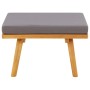 Sgabello da Giardino con Cuscino 60x60x29 cm in Massello Acacia