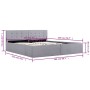 Giroletto con Contenitore Grigio Chiaro in Tessuto 160x200 cm