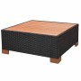 Set Divani da Giardino 7 pz con Cuscini in Polyrattan Nero