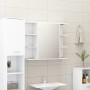 Armadio da Bagno Bianco 80x20,5x64 cm in Legno Multistrato