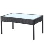 Set Divani da Giardino 4 pz con Cuscini in Polyrattan Nero