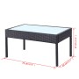 Set Divani da Giardino 4 pz con Cuscini in Polyrattan Nero