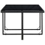 Set da Pranzo da Giardino 11 pz con Cuscini in Polyrattan Nero