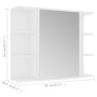 Armadio da Bagno Bianco 80x20,5x64 cm in Legno Multistrato