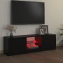 Mobile Porta TV con Luci LED Nero 120x30x35,5 cm