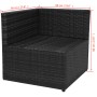 Set Divani da Giardino 5 pz con Cuscini in Polyrattan Nero