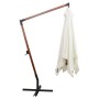 Ombrellone Pensile 300x300 cm con Palo in Legno Bianco