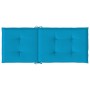 Cuscini per Sedie 4 pz Blu 120x50x3 cm in Tessuto