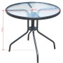 Set da Pranzo da Esterno 5 pz in Acciaio Nero