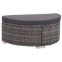 Set Divani da Giardino 8 pz con Cuscini in Polyrattan Grigio