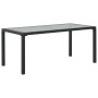 Set Divani da Giardino 3 pz con Cuscini in Polyrattan Grigio