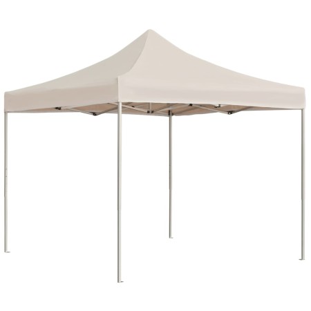 Gazebo Professionale Pieghevole in Alluminio 3x3m Crema