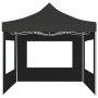 Gazebo Pieghevole con Pareti in Alluminio 3x3 m Antracite