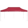 Gazebo Professionale Pieghevole in Alluminio 6x3 m Rosso Vino