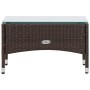 Set Divani da Giardino 4 pz con Cuscini in Polyrattan Marrone