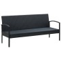 Set Divani da Giardino 5pz con Cuscini in Polyrattan Nero