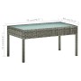 Set Divani da Giardino 4 pz con Cuscini in Polyrattan Grigio