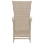 Set da Pranzo da Giardino 7 pz con Cuscini in Polyrattan Beige