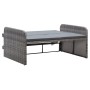 Set Divani da Giardino 2 pz con Cuscini in Polyrattan Grigio