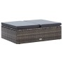 Set Divani da Giardino 2 pz con Cuscini in Polyrattan Grigio