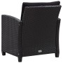 Set Divani da Giardino 6 pz con Cuscini in Polyrattan Nero