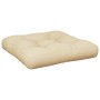 Cuscino per Pallet Beige 60x61,5x10 cm in Tessuto