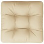 Cuscino per Pallet Beige 60x61,5x10 cm in Tessuto