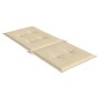 Cuscini per Sedie 4 pz Beige 120x50x3 cm in Tessuto