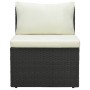 Set Divani da Giardino 4 pz con Cuscini in Polyrattan Marrone