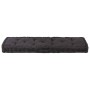 Cuscino per Pallet e Pavimento in Cotone 120x40x7 cm Nero