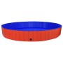 Piscina per Cani Pieghevole Rossa 300x40 cm in PVC
