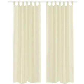 Tende Trasparenti 2 pz Crema 140 x 245 cm