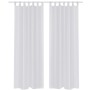 Tende Trasparenti di Voile Bianco 140 x 245 cm 2 pz