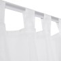 Tende Trasparenti di Voile Bianco 140 x 245 cm 2 pz