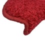 Tappetini per Scale 15 pz Rossi 65x21x4 cm