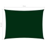 Parasole a Vela Oxford Rettangolare 2,5x4 m Verde Scuro