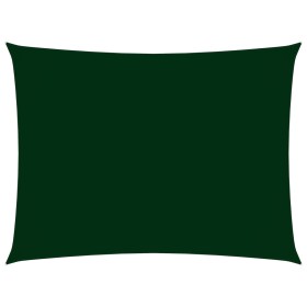 Parasole a Vela Oxford Rettangolare 2x4 m Verde Scuro