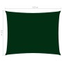 Parasole a Vela Oxford Rettangolare 3,5x4,5 m Verde Scuro