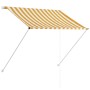 Tenda da Sole Retrattile 150x150 cm Giallo e Bianco