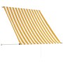 Tenda da Sole Retrattile 150x150 cm Giallo e Bianco