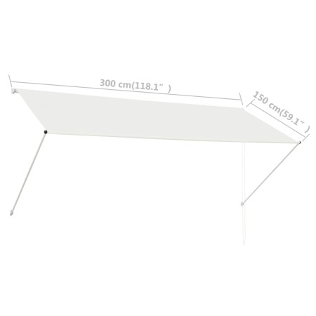 Tenda da Sole Retrattile 300x150 cm Crema