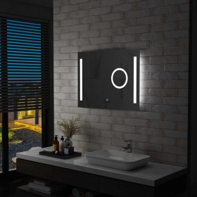 Specchio LED da Bagno con Sensore Tattile 80x60 cm