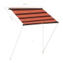 Tenda da Sole Retrattile 150x150 cm Arancione e Marrone